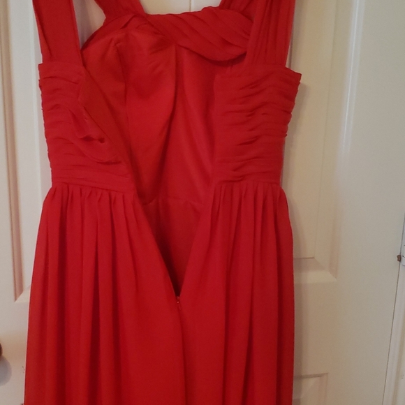 NWOT.A-line Chiffon Floor Length Long Ruching  - Picture 6 of 7